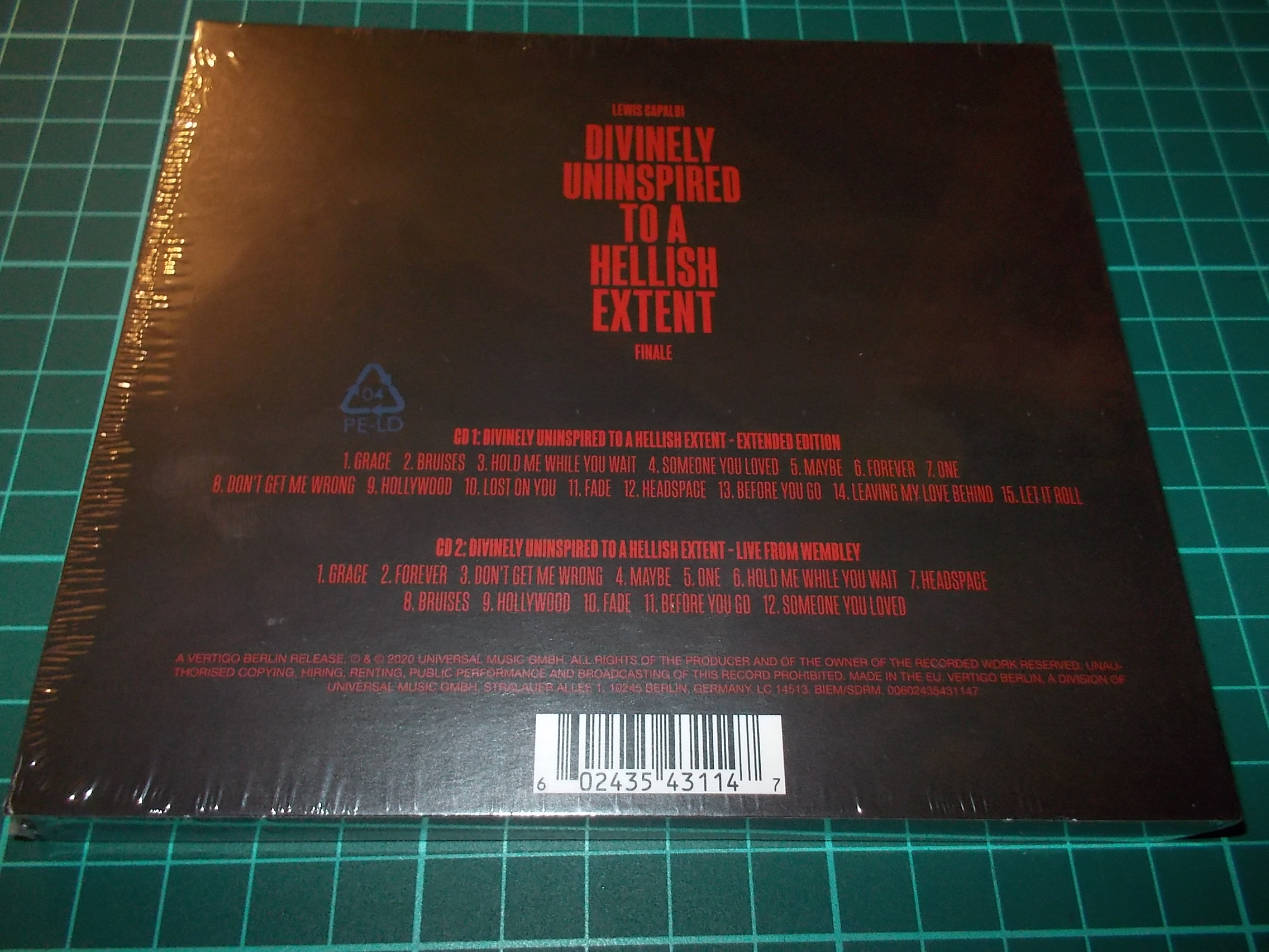 LEWIS CAPALDI - DIVINELY UNINSPIRED TO A HELLISH EXTENT - FINALE (2CD) Digipack