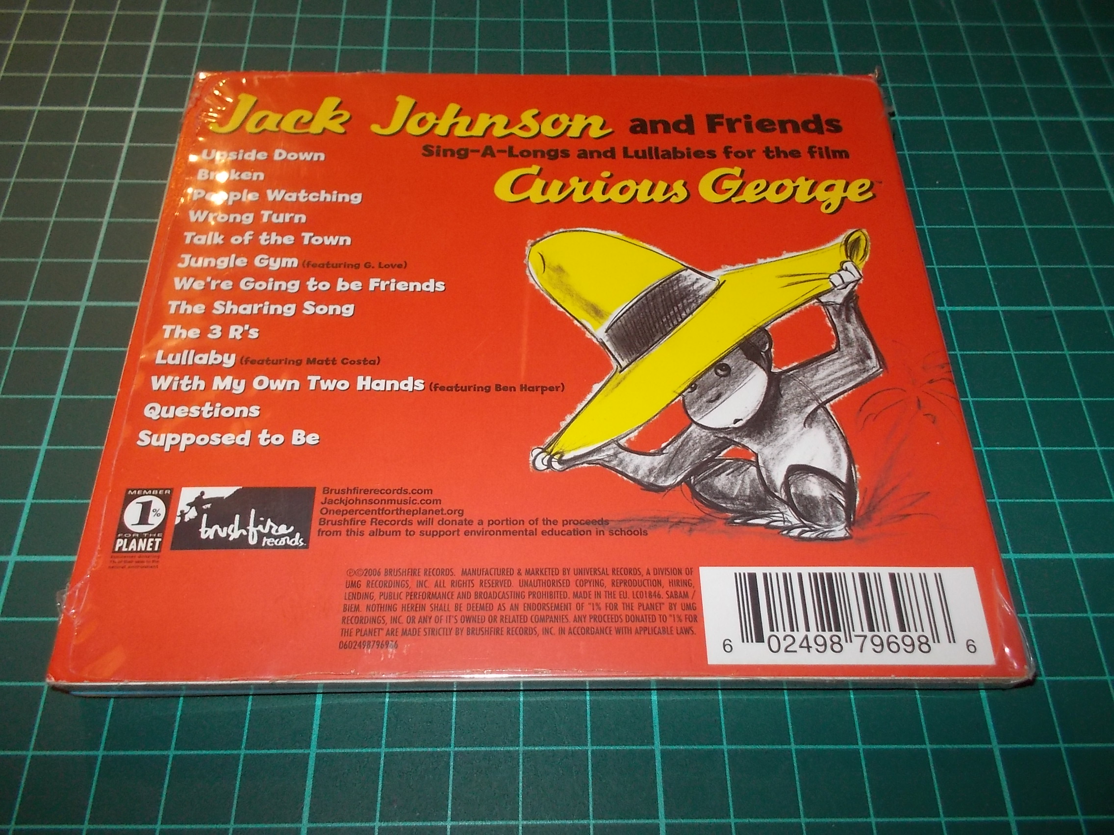 Jack Johnson And Friends - Sing-A-Longs And Lullabies For The Film Curious George (CD) Digipack