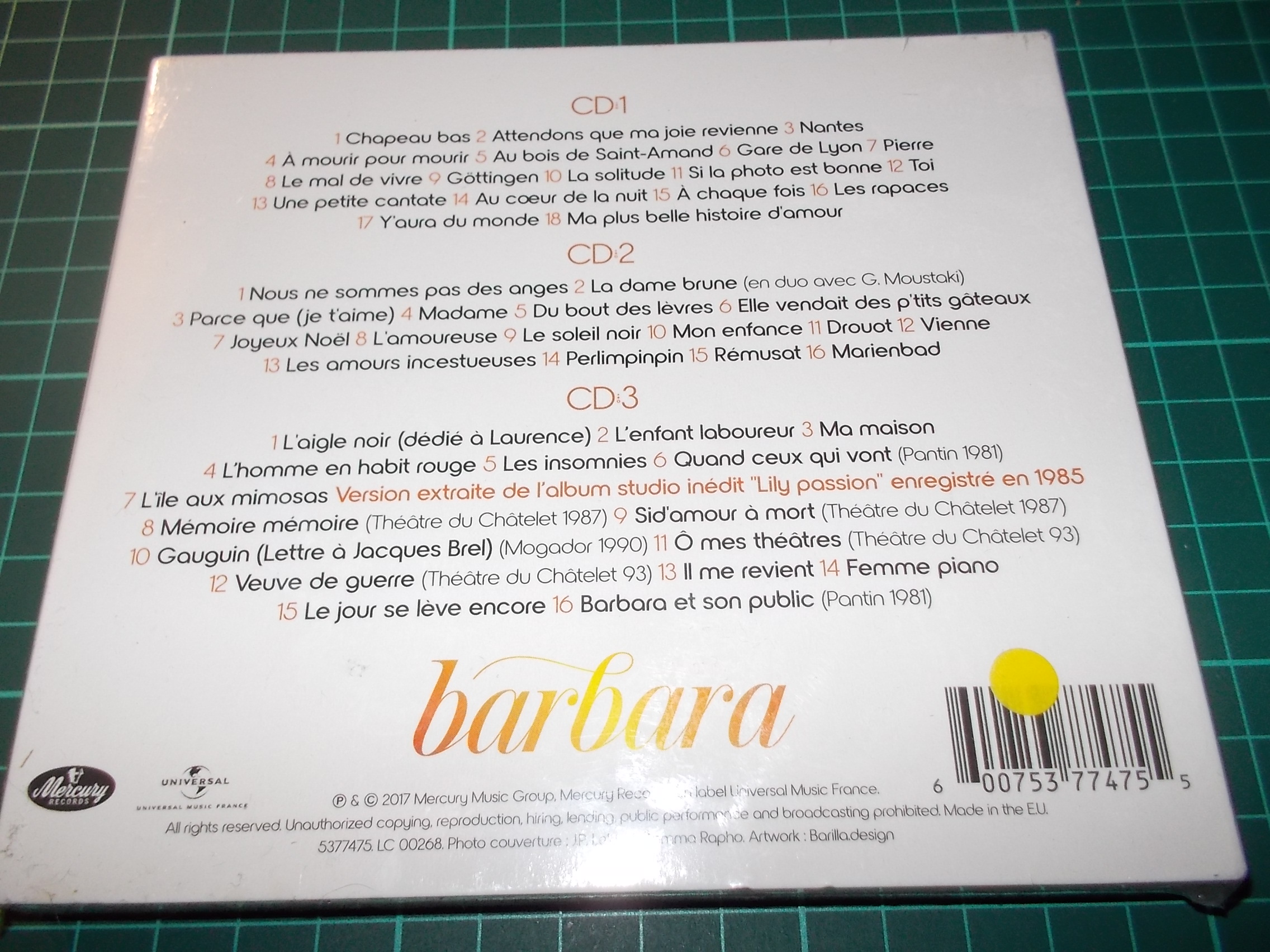 BARBARA - Ses 50 plus belles chansons (3CD) BOX