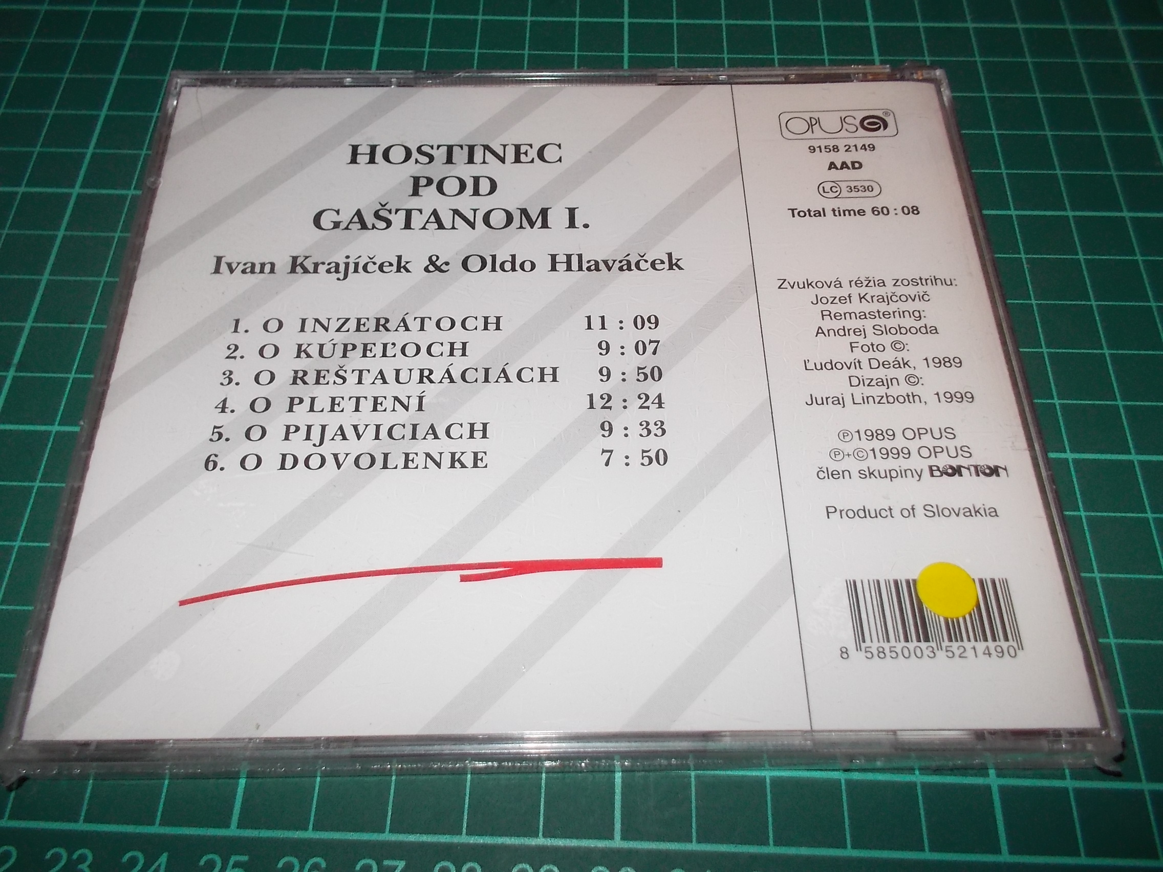  IVAN KRAJÍČEK, OLDO HLAVÁČEK - HOSTINEC POD GAŠTANOM I.  (CD) 