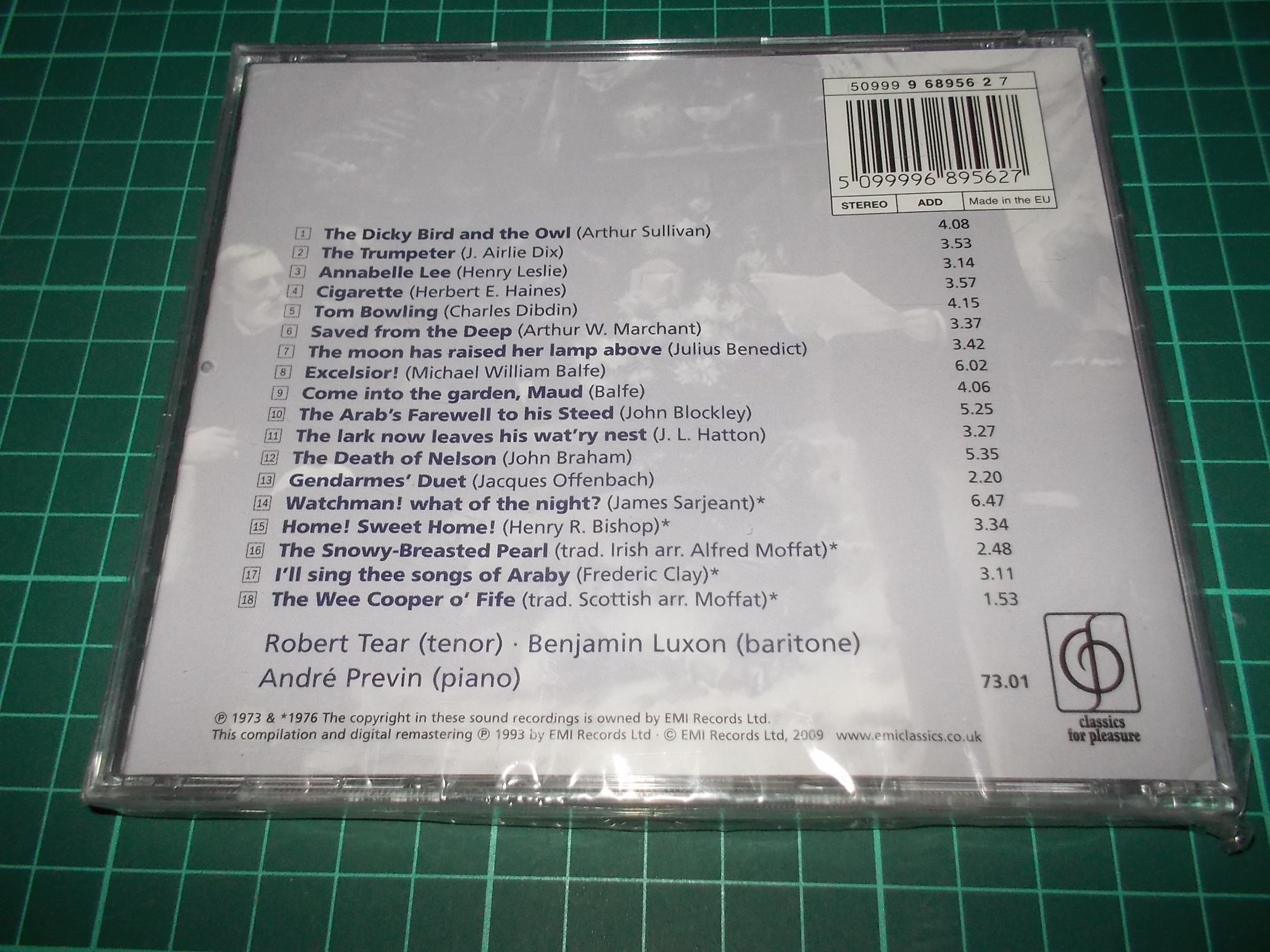 Robert Tear, André Previn, Benjamin Luxon - The Dicky Bird And The Owl (Victorian Songs And Ballads) (CD)