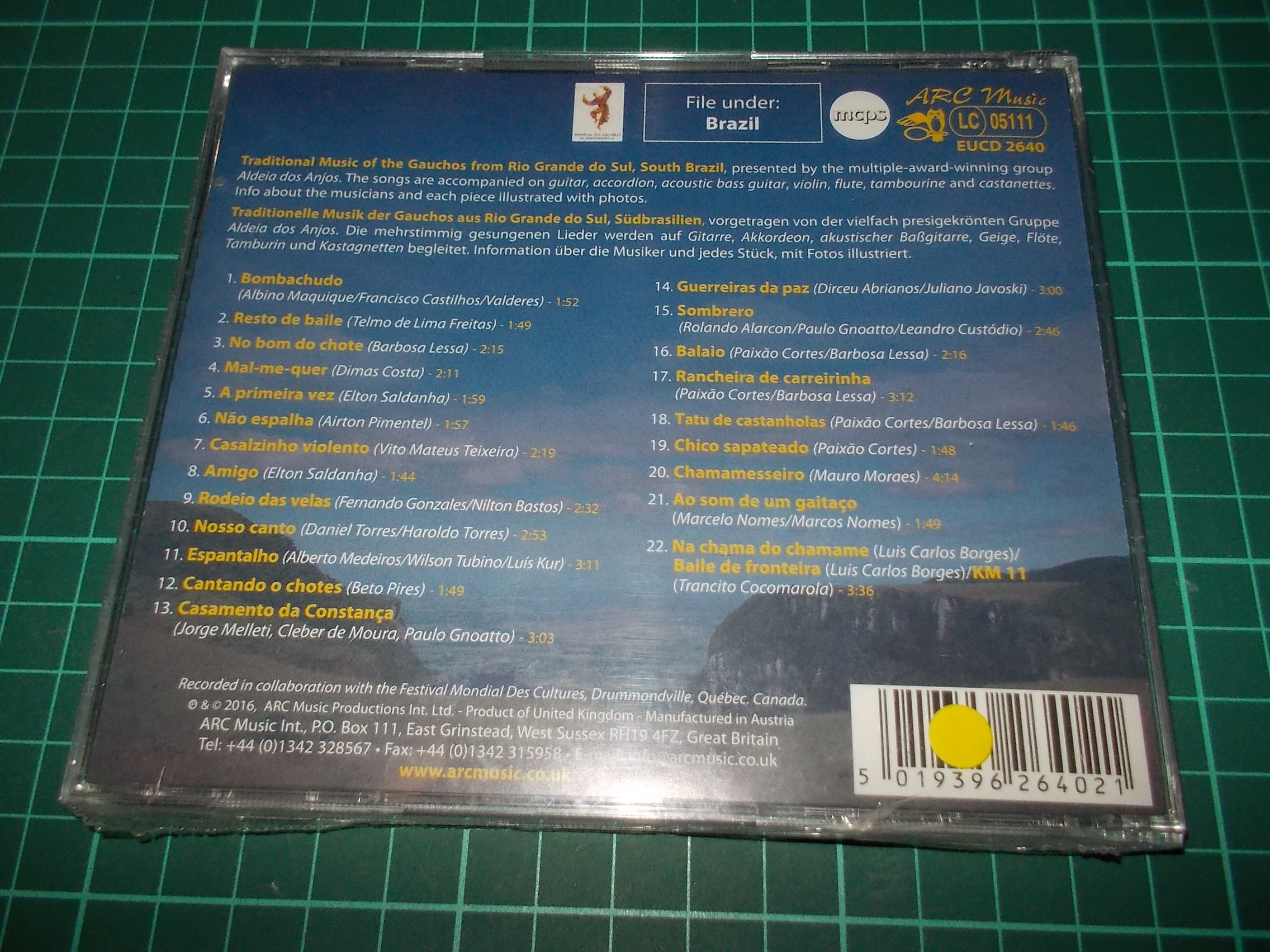 Music from Southern Brazil - ALDEIA DOS ANJOS (CD)