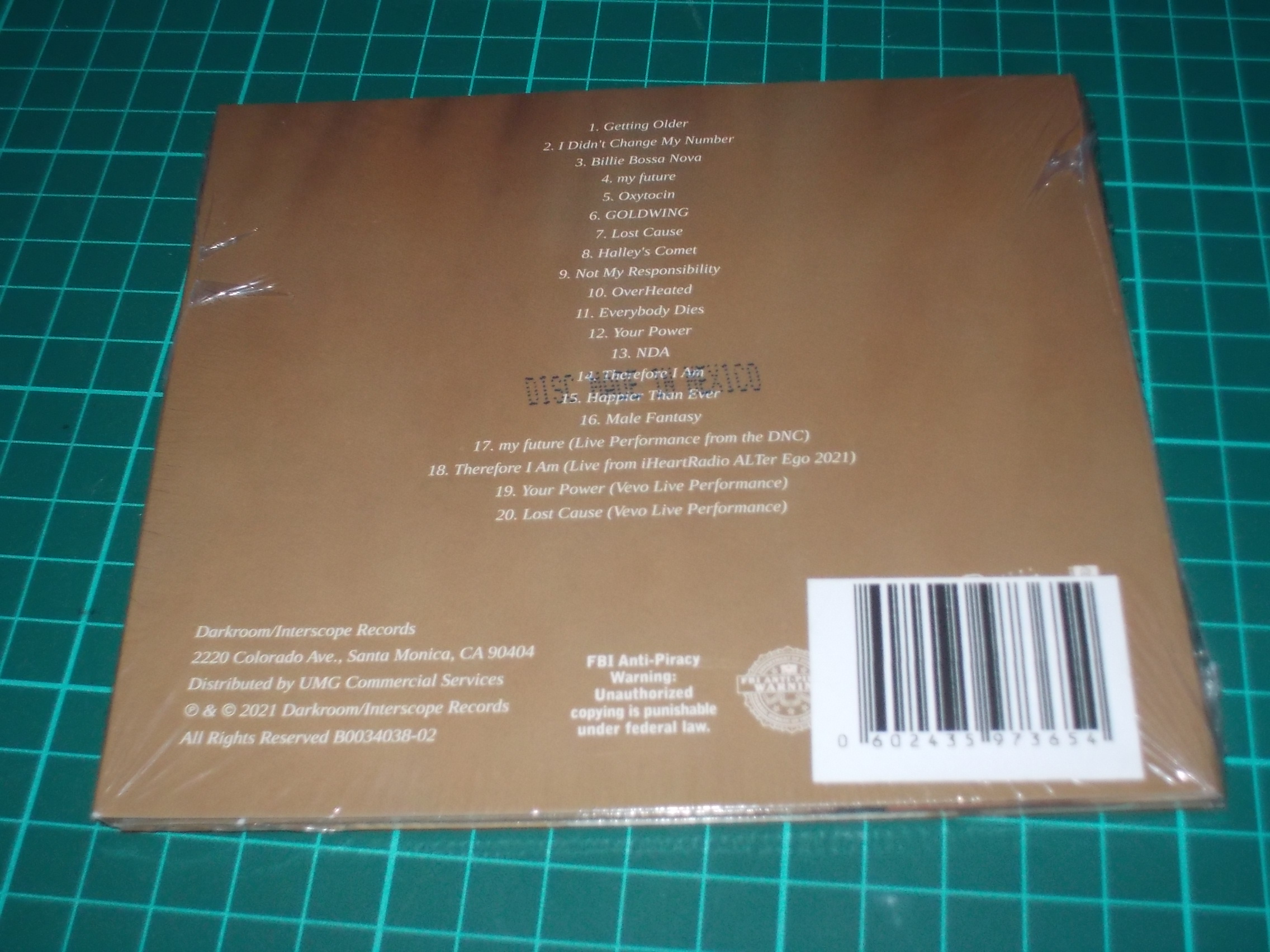BILLIE EILISH - HAPPIER THAN EVER (CD) Digipack