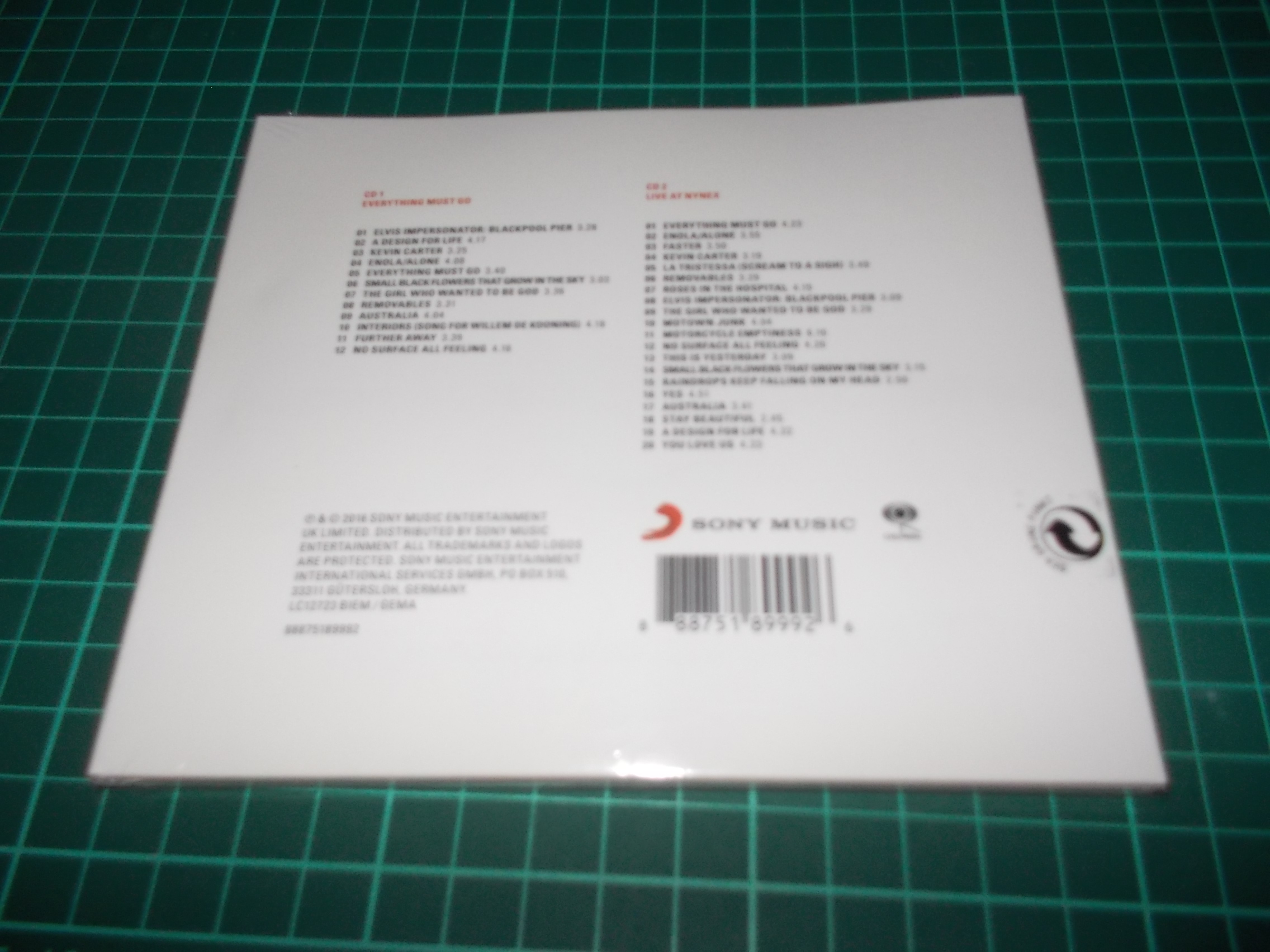 MANIC STREET PREACHERS - EVERYTHING MUST GO 20 (2CD) Digipack