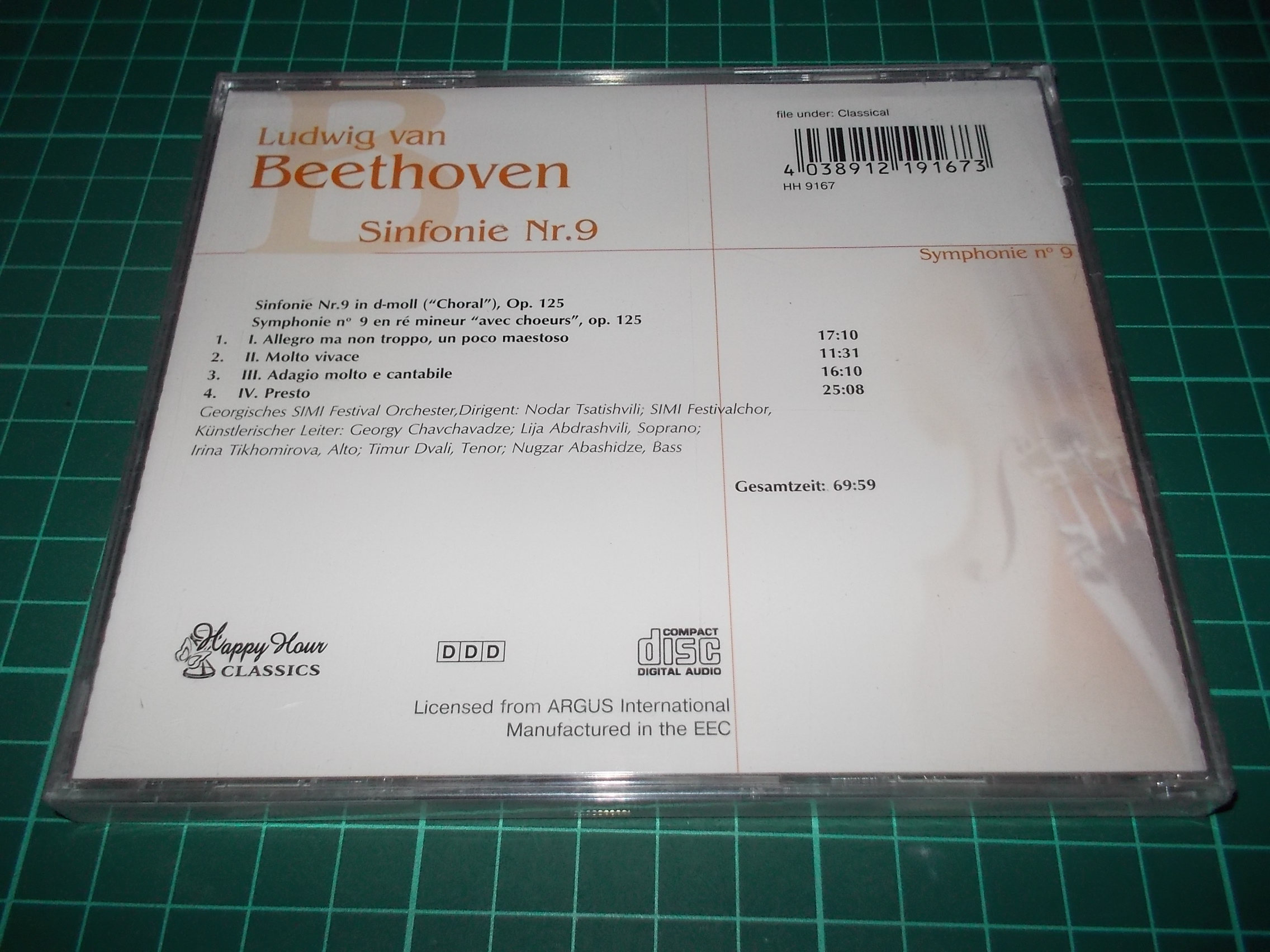 LUDWIG VAN BEETHOVEN - SIMHONIE Nr. 9 (CD)