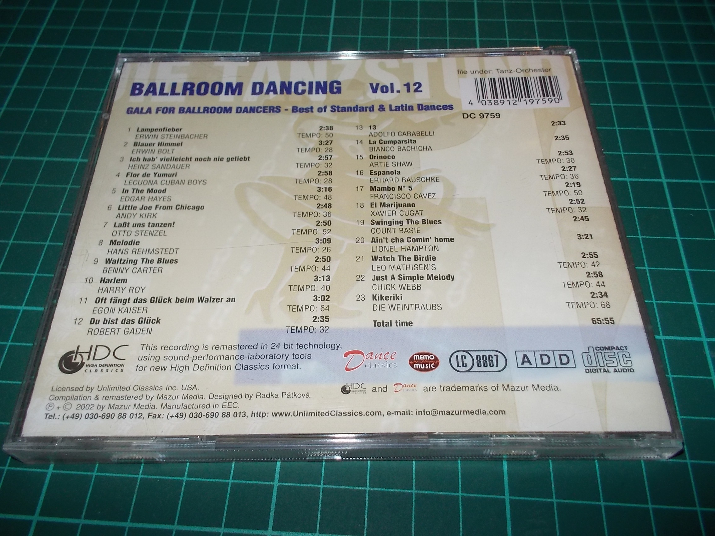 V.A. - Ballroom Dancing Vol.12 - Gala For Ballroom Dancers - Best Of Standard & Latin Dances (CD) BAZAR ROZBALENO