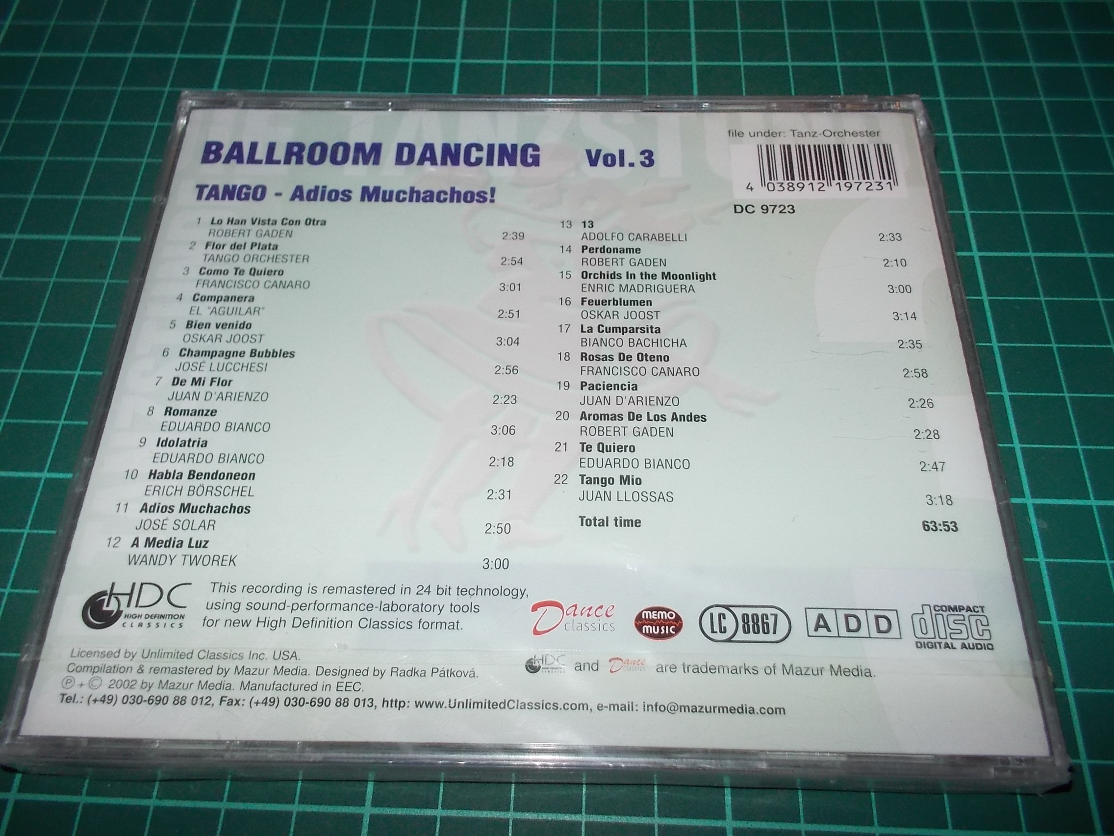 V.A. - Ballroom Dancing Vol. 3 - Tango - Swinging Dancers! (CD)