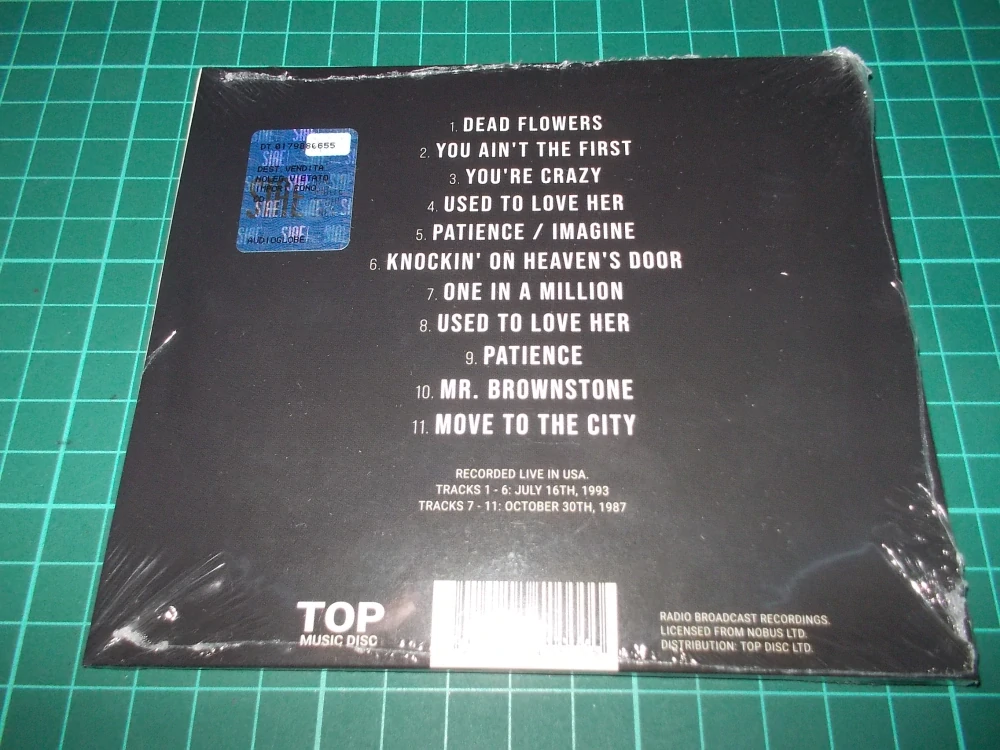 GUNS N' ROSES - UNPLUNGGED - CLASSIC RADIO BROADCASTS 1987 A 1993 (CD) DIGISLEEVE