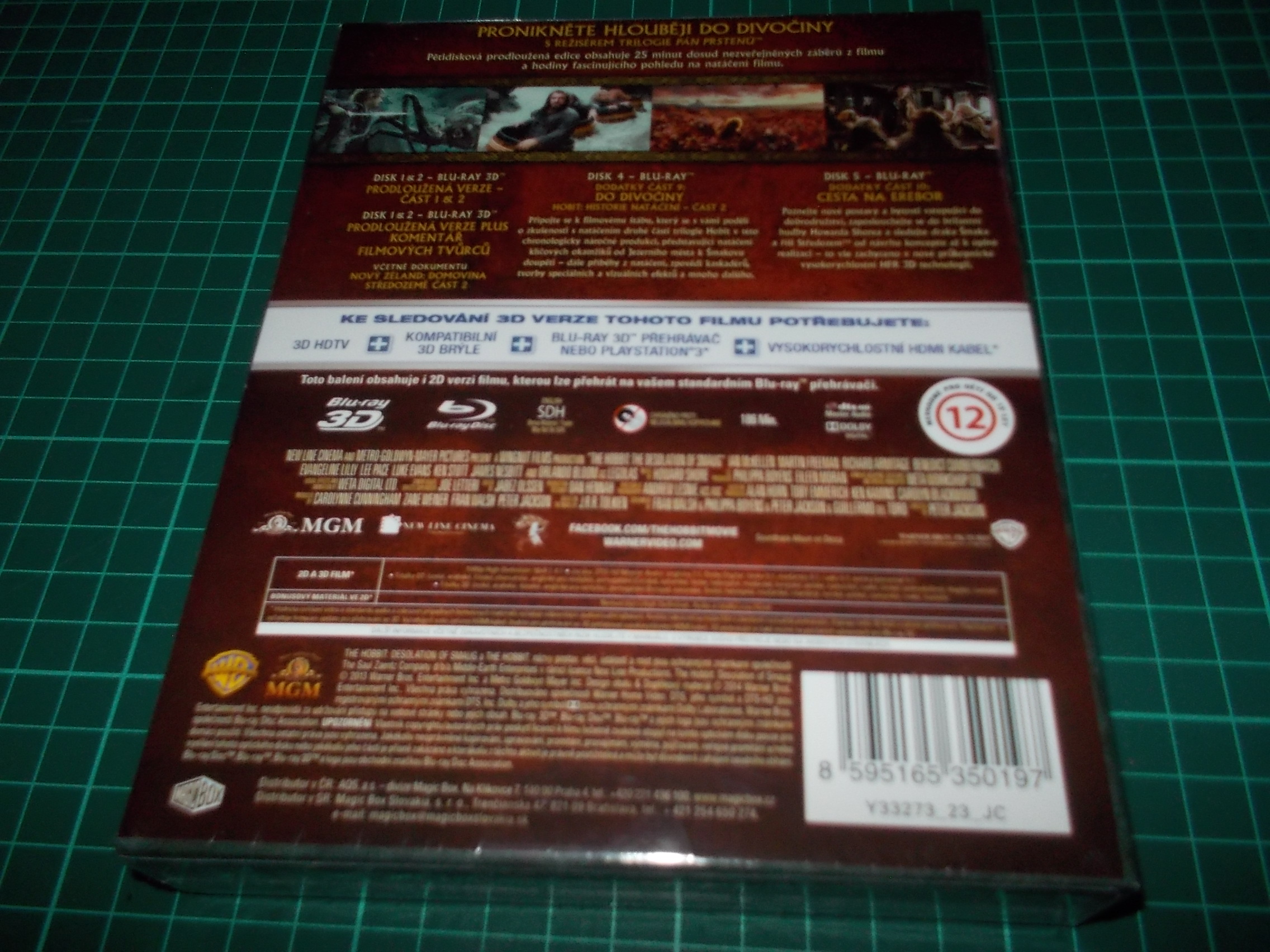 Hobit - Šmakova dračí poušť (Prodloužená verze) (Blu-ray) + 3D - 5Blu-Ray
