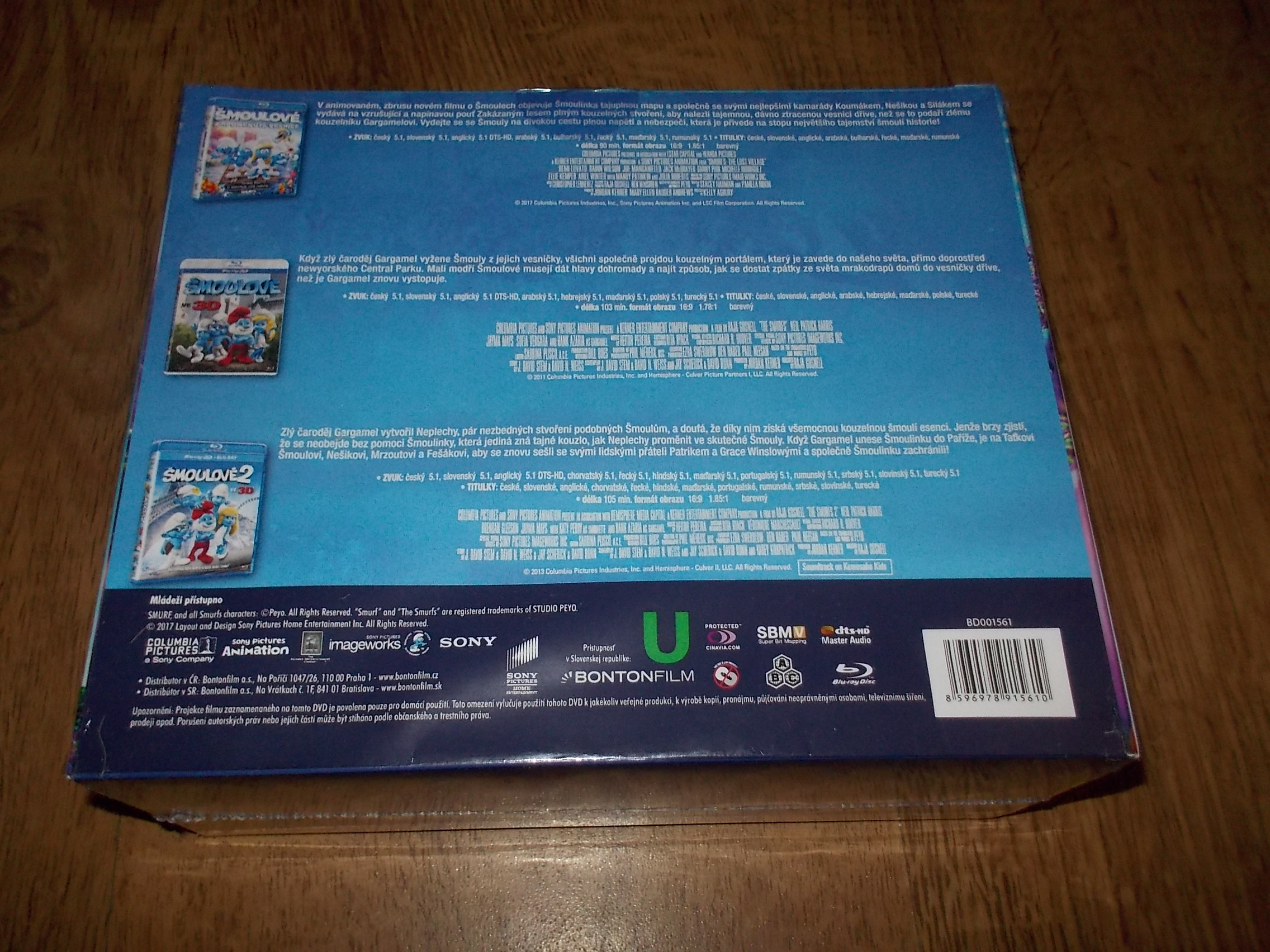 Šmoulové 1-3 Blu-ray + svačinový box - (Blu-ray)