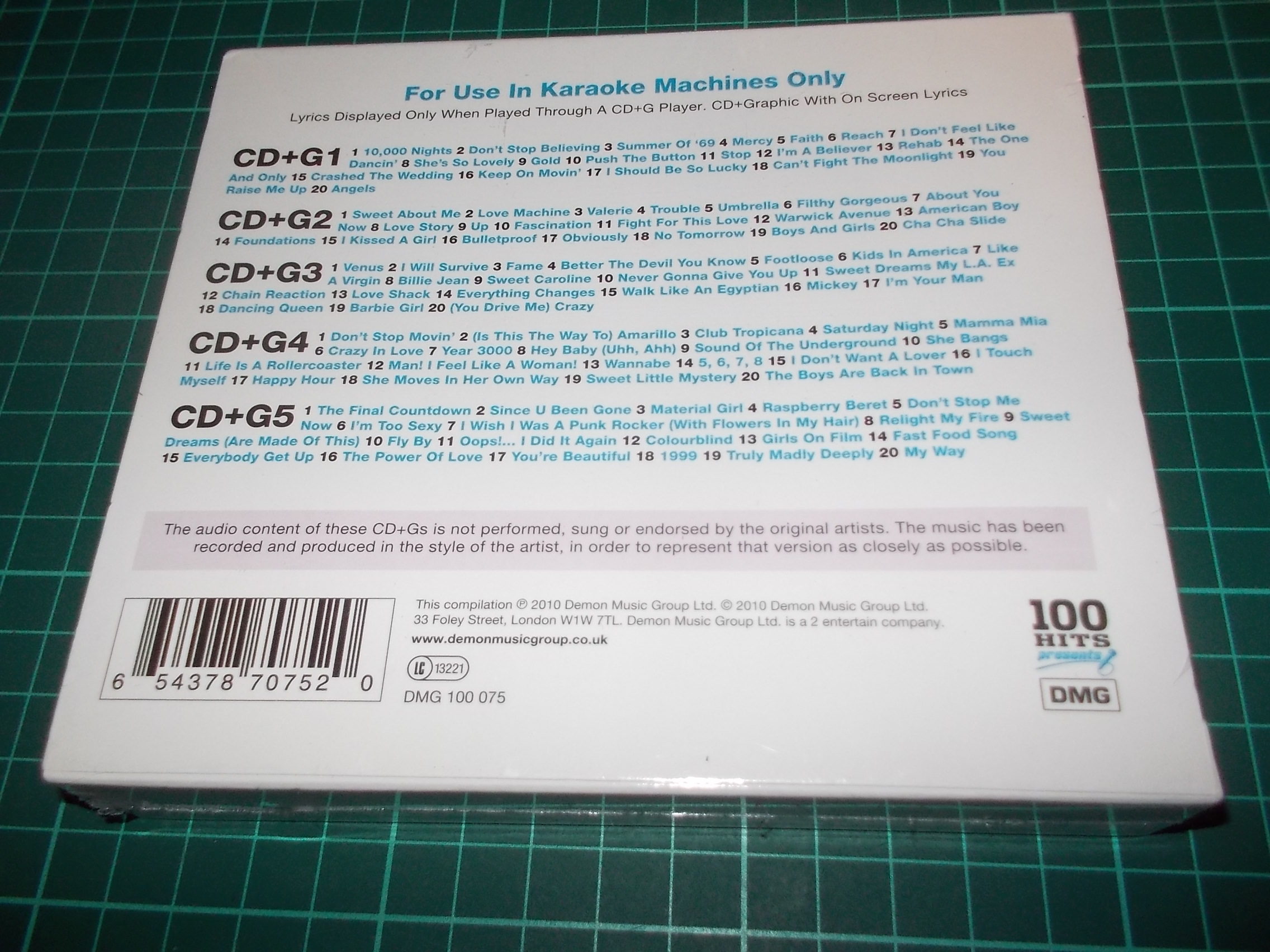 Unknown Artist - 100 Pop Anthems Karaoke (5CD+G)