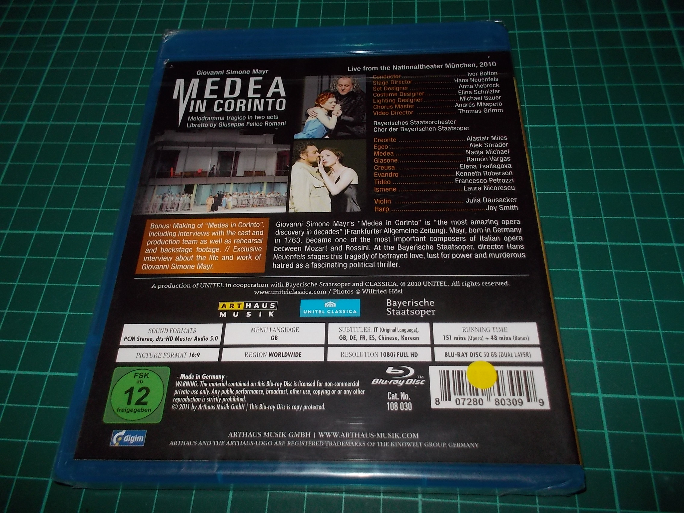 Giovanni Simone Mayr - Medea in Corinto - Oper Blu-rays Blu-ray