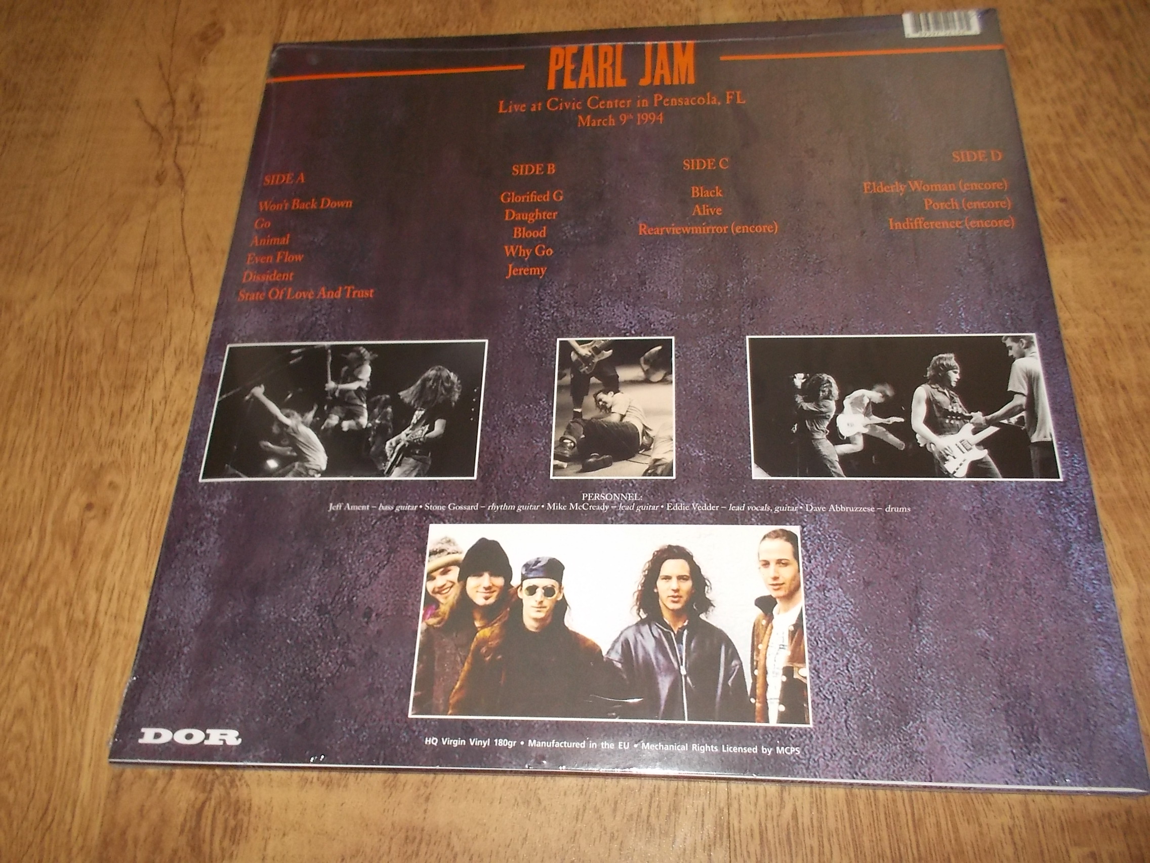 Pearl Jam - Live At Civic Center In Pensacola, FL March 9th 1994 (2Vinyl-LP)
