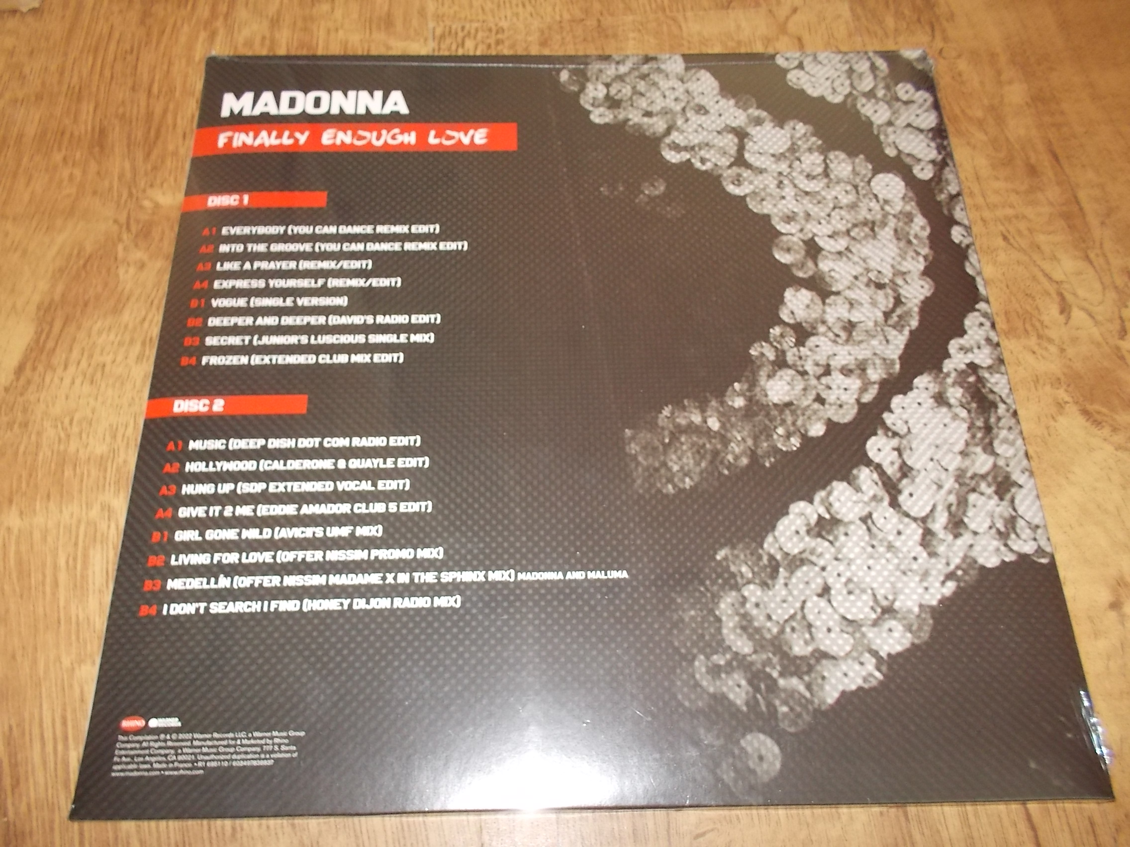 Madonna - Finally Enough Love (Vinyl-LP) EXCLUSIVE CLEAR VINYL EDITION 