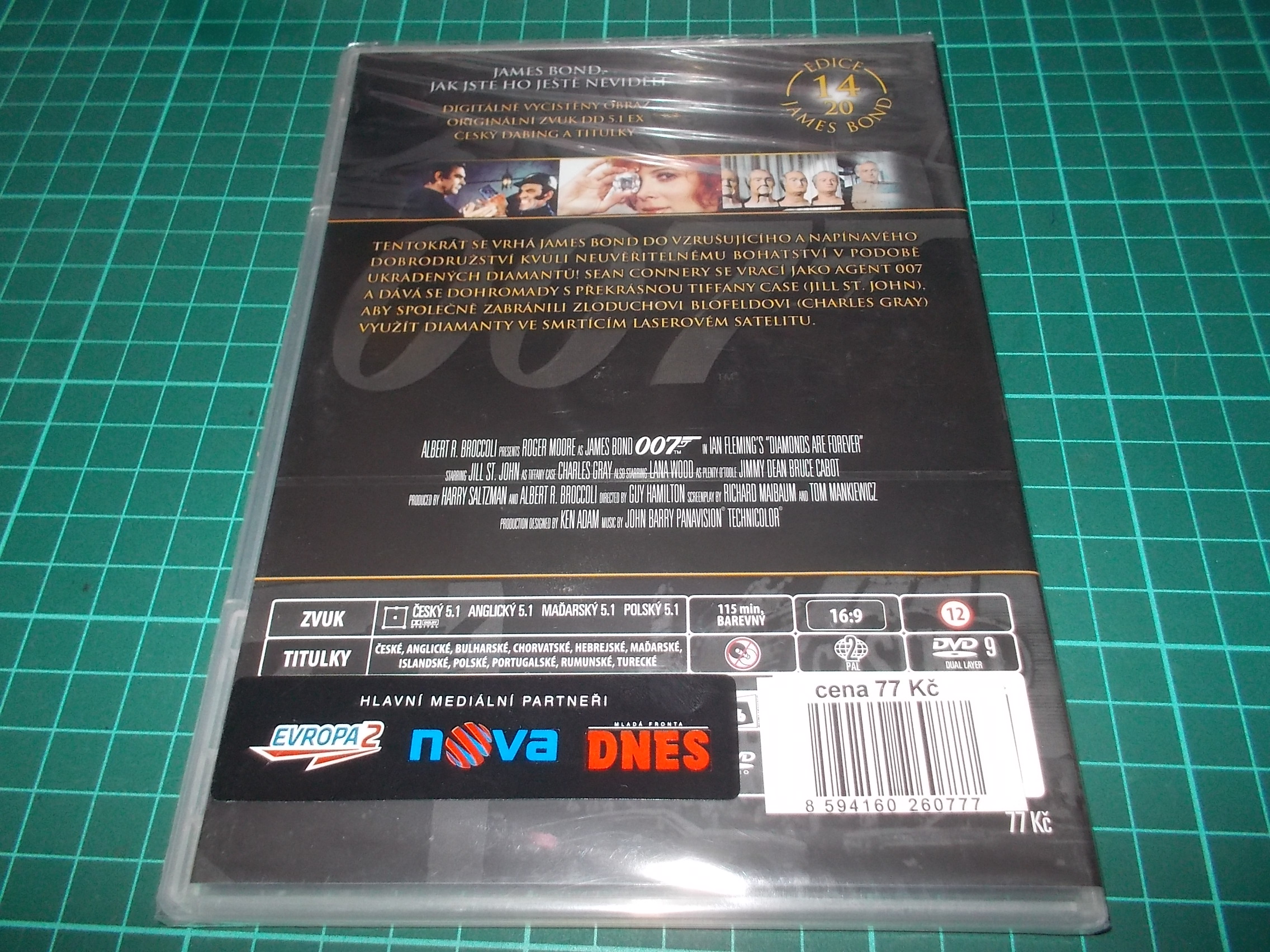 JAMES BOND - Diamanty jsou věčné (DVD) Slim