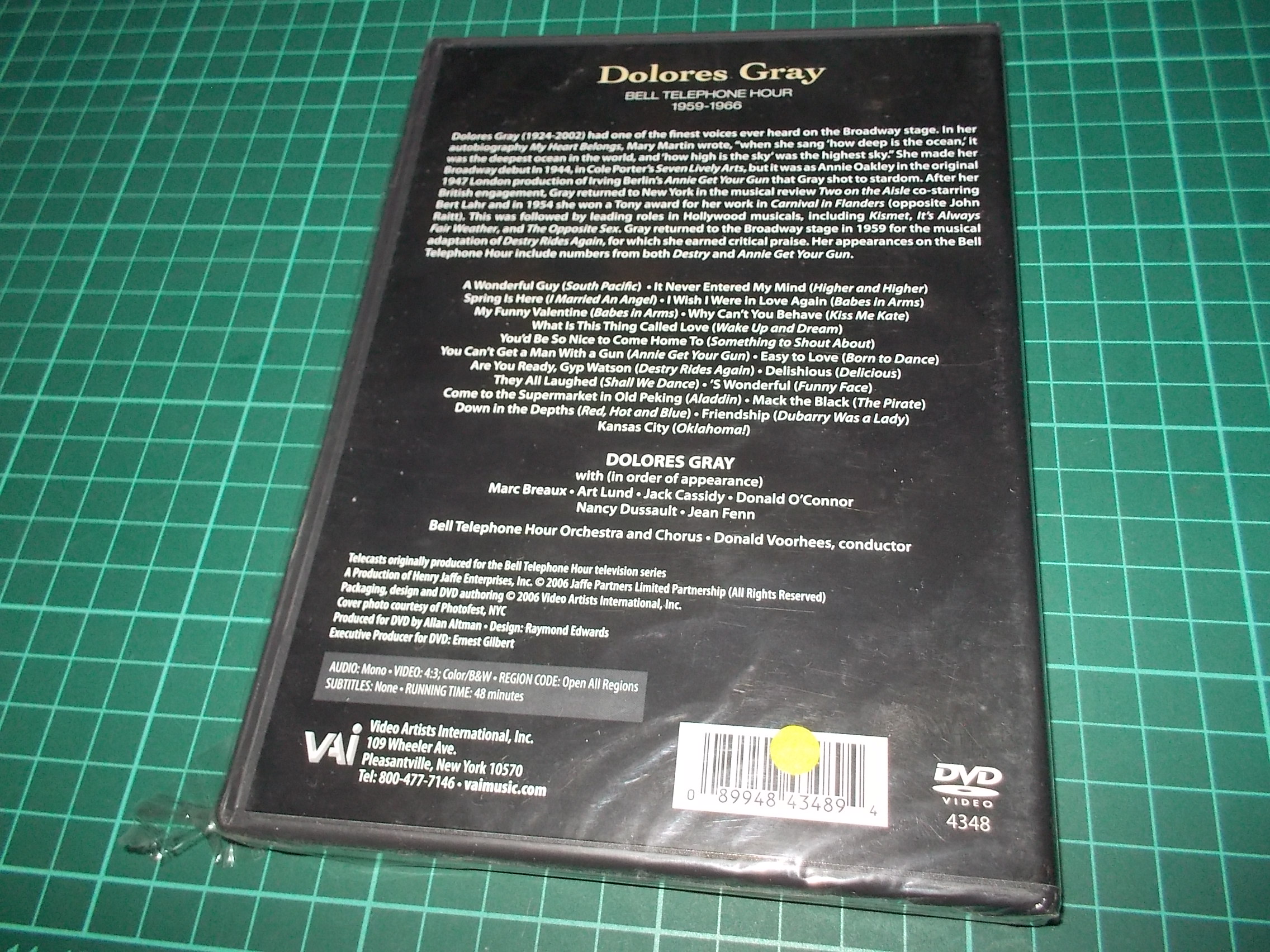 Dolores Gray - Bell Telephone Hour 1959-1966 (DVD)