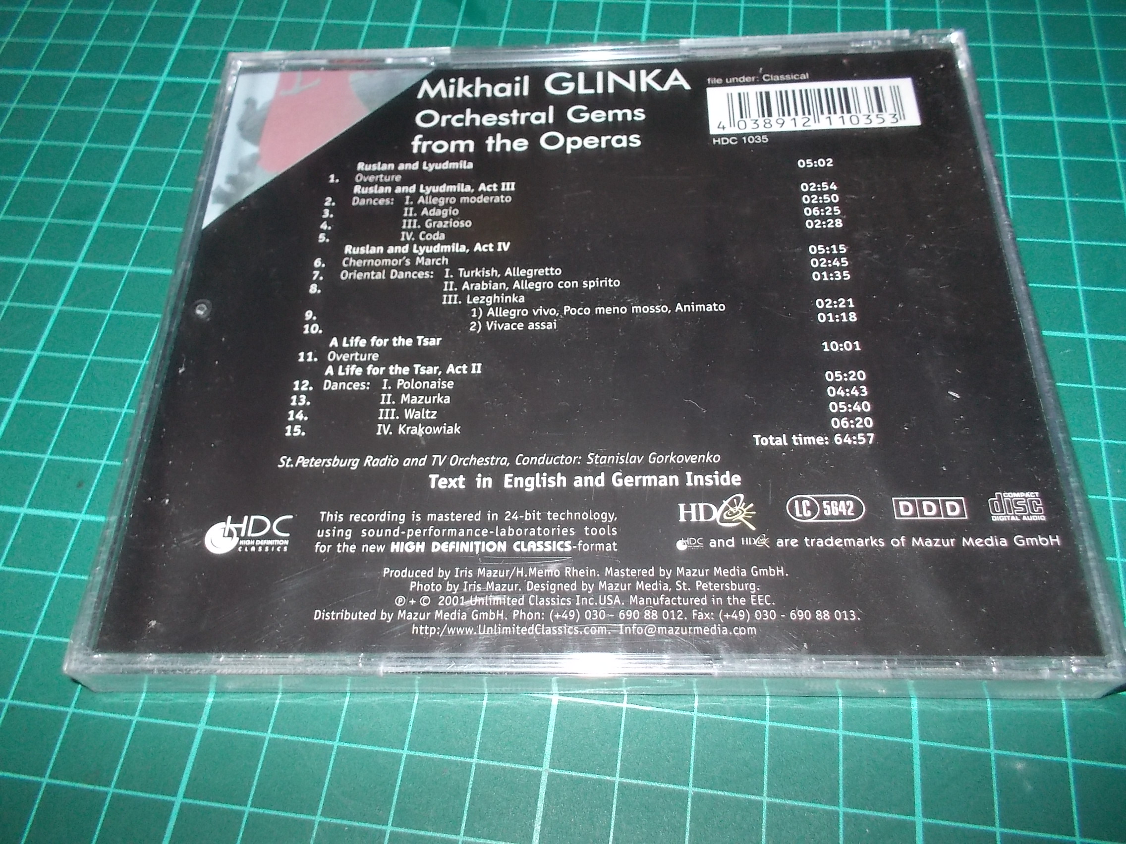 GLINKA - Orchestral Gems from the Operas - Stanislav Gorkovenko (CD) BAZAR ROZBALENO 