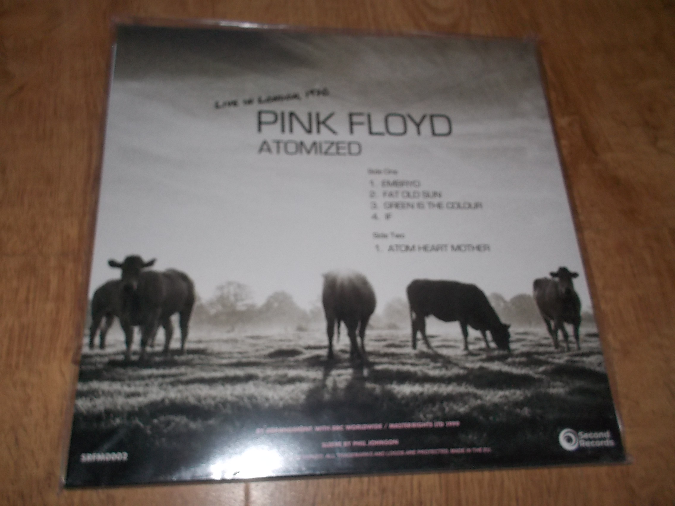 Pink Floyd - Atomized (John Peel's Sunday Concert : BBC Paris Theatre London, 19th July 1970) (Vinyl-LP) MARBLE VINYL