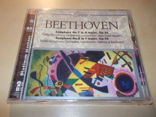 Beethoven -  Symphonies Nos. 7 & 8 CD Tbillsi Symphony Orchestra (CD) BAZAR ROZBALENO